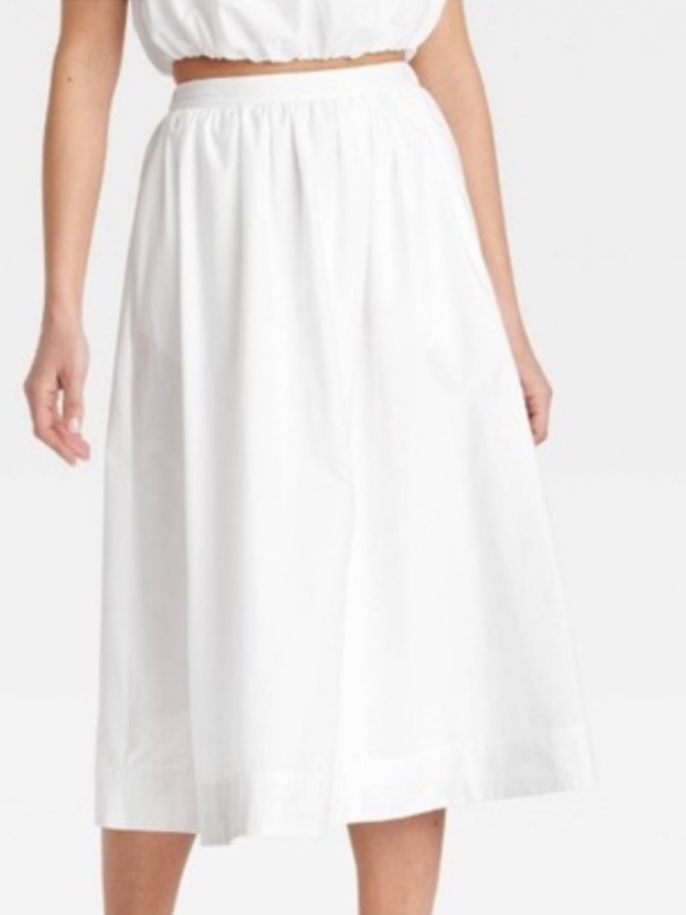 a new day White Midi A-Line Skirt Size XL